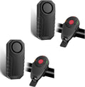 USUPERINK 2PK Bike Alarm with Remote, 113dB Bike Alarm,Ebike Alarm with Remote for Motorcycle Moped Scooter IP65 Waterproof Adjustable Volume Sensitivity Universal Remote Strap for All Handlebar Sizes