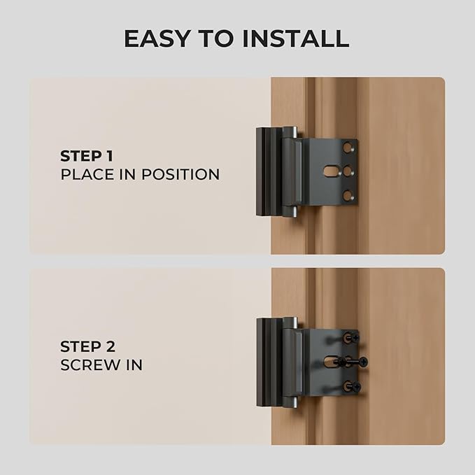 Greatalent 3Pack Home Security Door Reinforcement Lock Childproof, Door Locks for Kids Safety, Door Lock Latch Stopper for Front Door Inside Top of Door, Aluminum Construction Finish