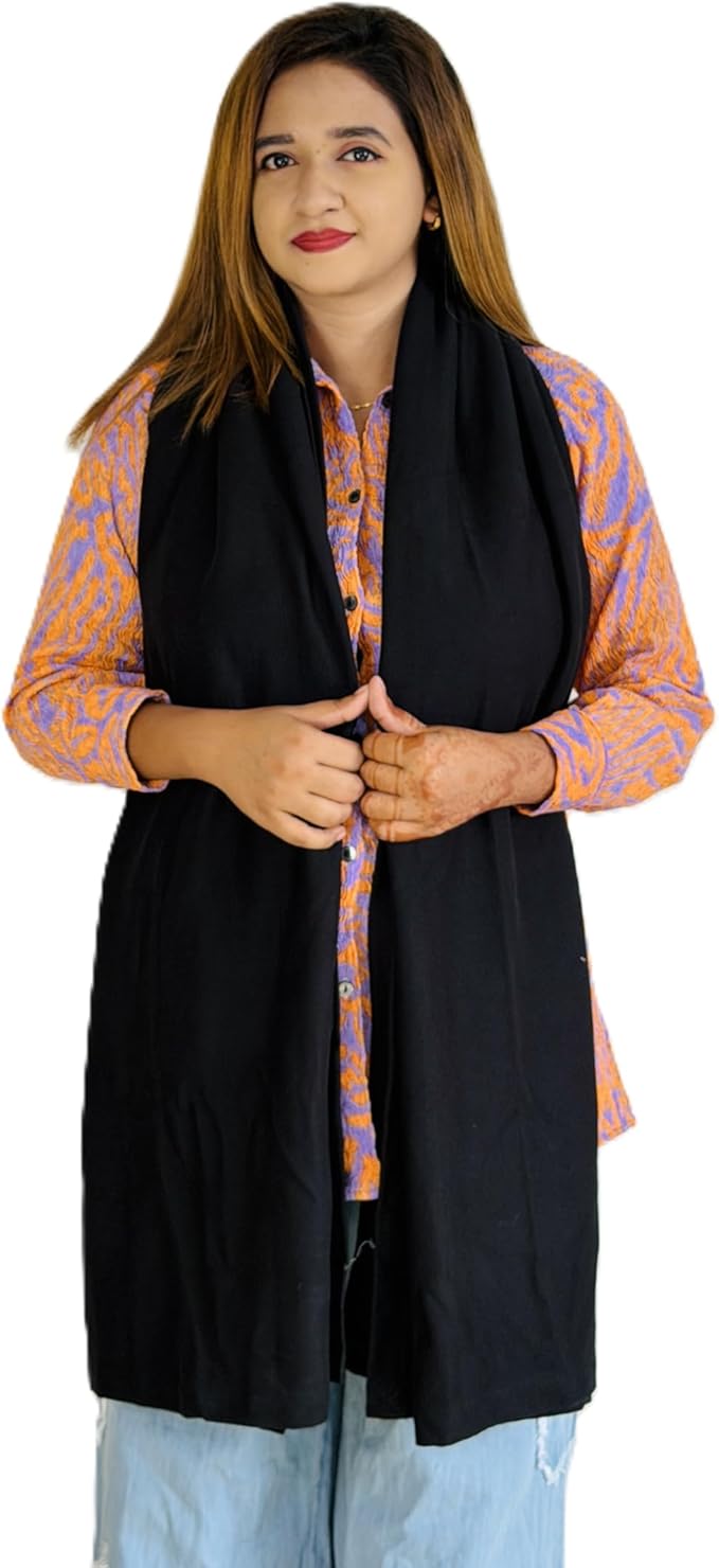 Wayfarer Shawl with Pouch | Voyagers Comfort Set with Luxury Travel Scarf, Eye Mask, Satin Scrunchies & Travel Pouch