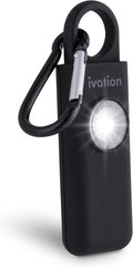 Ivation Personal SOS Alarm Keychain | Self-Defense Safety Siren & LED Panic Strobe Light with Carabiner Clip for Women, Children & Seniors | Pocket Size, Loud 125 dB Sound, Air Travel Friendly