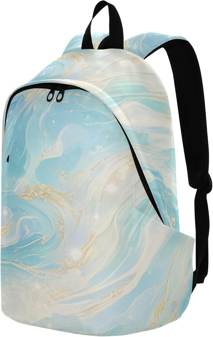 Anti Theft Backpack Lightweight Mens Laptop Bag Laptop Bag 15.6 Inch for Women & Men Outing Work Family TravelWhite Teal