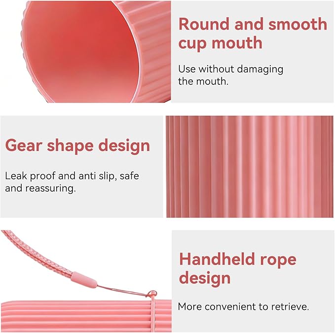 Cyrank Toothbrush Travel Case, Portable Toothbrush Cup Case Box Container Plastic Travel Tooth Brush Box Tooth Brush Holders for Traveling(Pink)