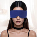 100% Blackout Sleep Mask for Side Sleepers &Travel | Zero Pressure Design, Dual-Sided Cooling/Warm Memory Foam, Adjustable Head Strap | Quiet Hook & Loop Closure