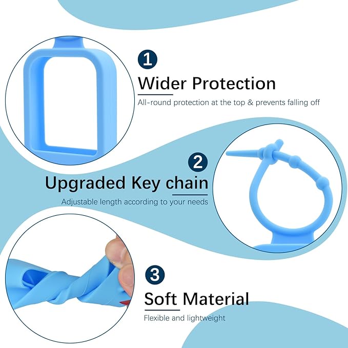 3Pcs Silicone Case for Touchland Hand Sanitizer Spray Protective Case with Keychain, Travel Size Hand Sanitizer