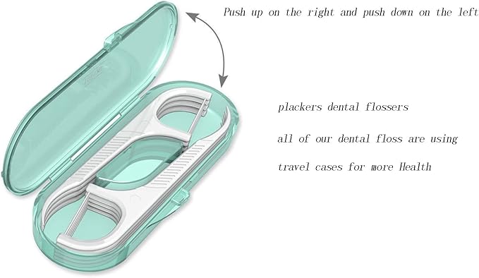 Flosser Dispenser Dental Floss Case Travel Floss Professional Toothpicks Sticks with Travel Case Superfine Floss Picks Dental Picks for Teeth Cleaning