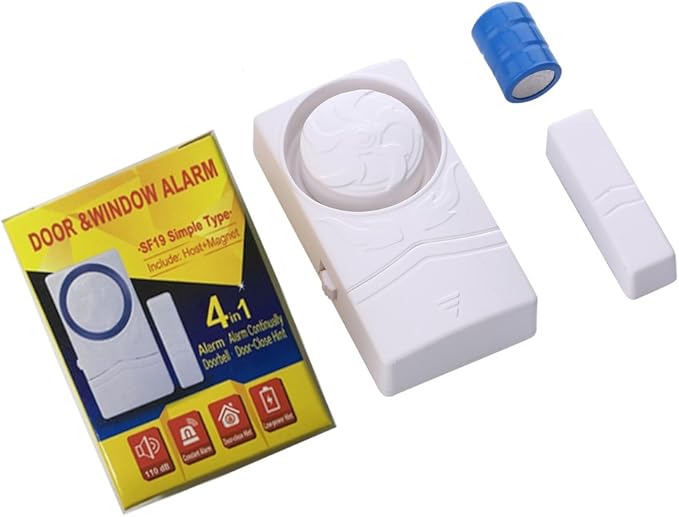 Wireless Home Security burglar alarm, Magnetic Sensor Door Window Alarm, Super Loud 110dB, Pool Door Alarm for Kids Pack of 4