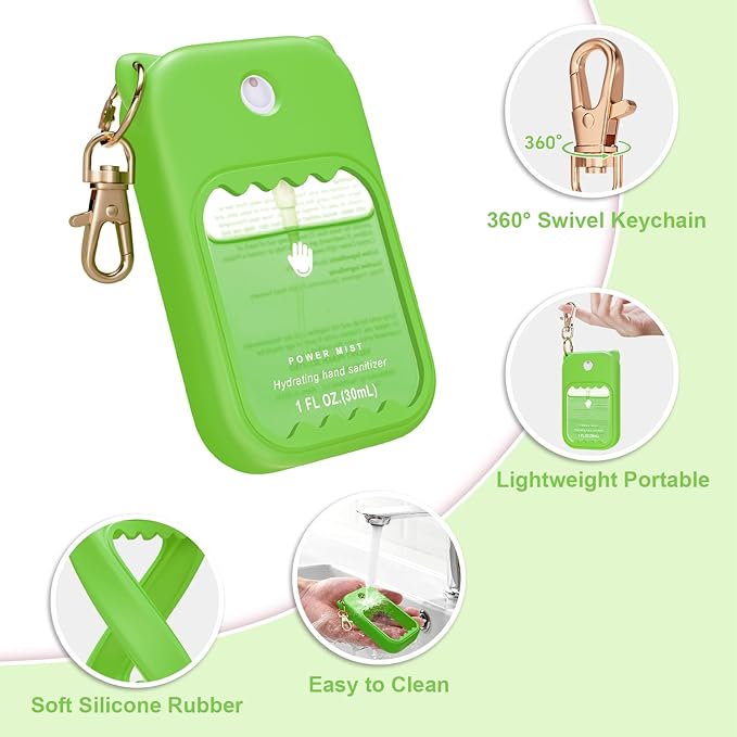 Hand Sanitizer Spray Case for Touchland Silicone Touchland Case Keychain Cute Hand Sanitizer Holder Keychain Compatible with Touch land Power Mist Gentle/Glow Mist