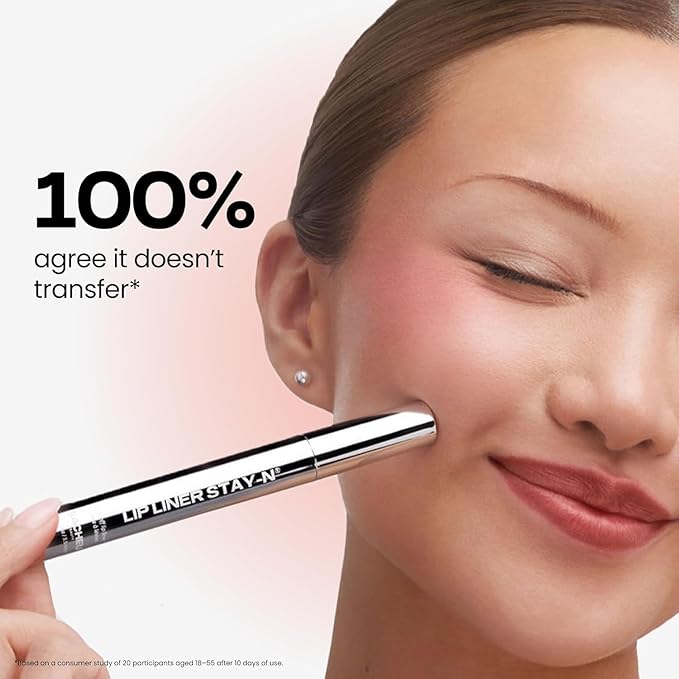 Sacheu Lip Liner STAY-N Peel Off Lip Stain — Long Lasting Waterproof Lip Tint with Hyaluronic Acid & Vitamin E — Transfer Proof Matte Finish, Vegan & Cruelty-Free (HEY-zel)