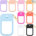 9 PCS Silicone Case for Hand Sanitizer Spray Protective Cover with Keychain Set for Power Mist and Glow Mist 1 fl oz, Colored Hand Sanitizer Spray Accessory