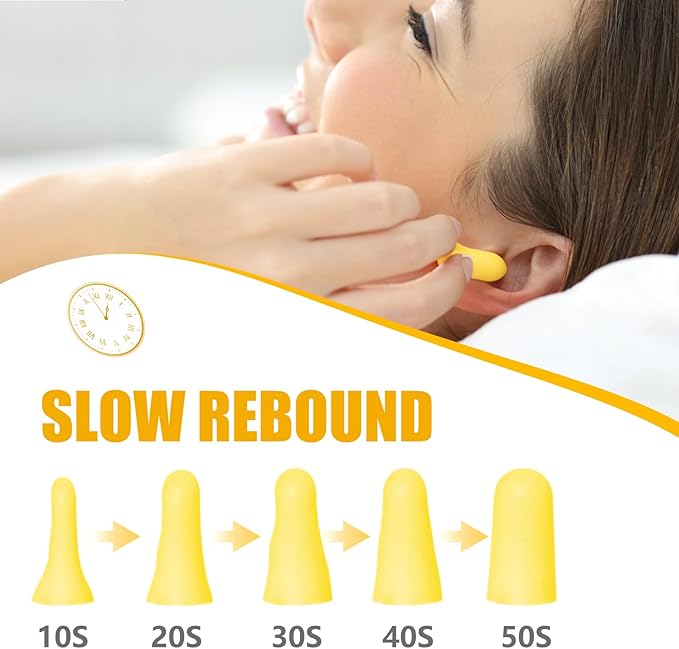 Soft Foam Earplugs, Longer Fit, 33db SNR, Set of 30 Pairs,Comfortable Ear Plugs for Sleeping, Snoring, Loud Noise and Travel