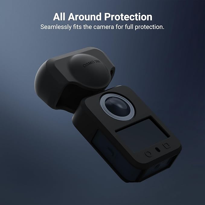 NEEWER Silicone Lens Cap & Body Shell Protector Cover Case for Osmo 360, Nonslip Soft Stable Anti Scratch Splash Resistant Portable Protective Sleeve Compatible with DJI OSMO 360 Action Camera, AC044