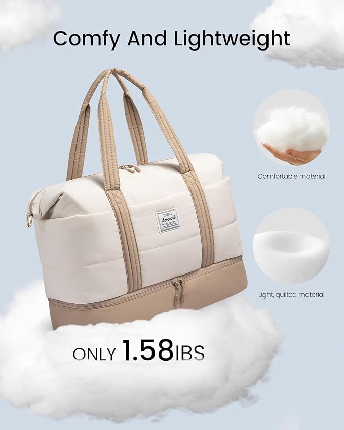 LOVEVOOK Travel Duffle Bag,Weekender Bags for Women with Shoe Compartment，Carry on Overnight Bag with Toiletry Bag,Gym Duffel Bag with Wet Pocket, Hospital Bags for Labor and Delivery