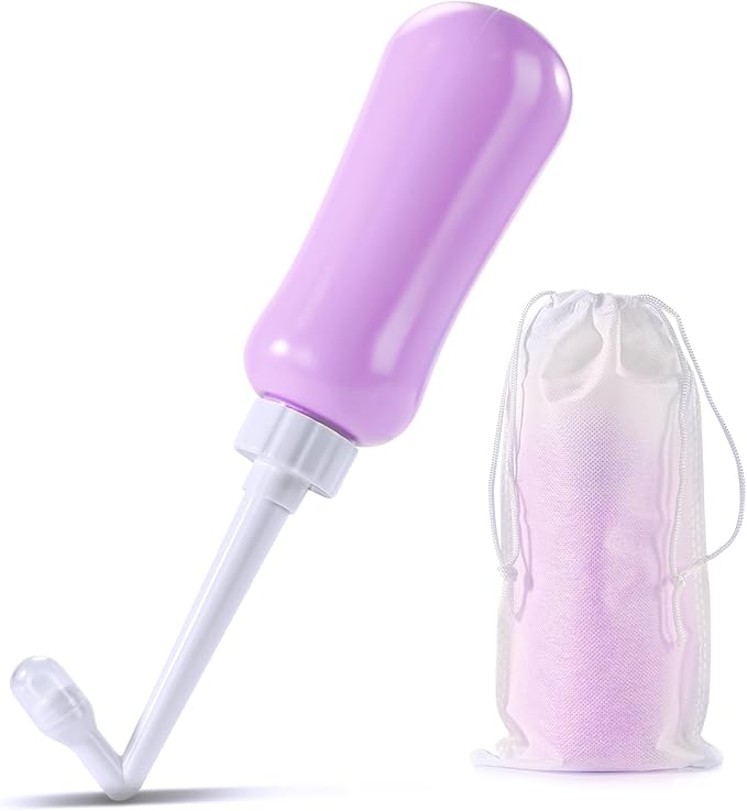 Portable Bidet Travel Large Capacity 450ml(15oz) Personal Toilet Handheld Purple