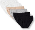 Amazon Essentials Women's Breathable Cotton Bikini Brief Underwear with Full Coverage, Multipacks