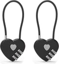 3 Digit Combination Lock, Combo Cable Lock with Code, Small Padlock Combination, for Luggage, Suitcase, Gym Locker, Backpack Bag Zipper, Cabinet, Mailbox, Fence, Travel Safe Outdoor Use