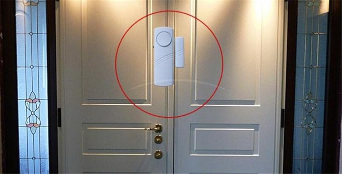 Home Security Alarm System DIY Kit - Magnetic Sensor - Guardian Protector - Window Glass Vibration Security Burglar Alarm for Homes, Cars, Sheds, Caravans, Motorhomes - Price Xes (Set of 10)
