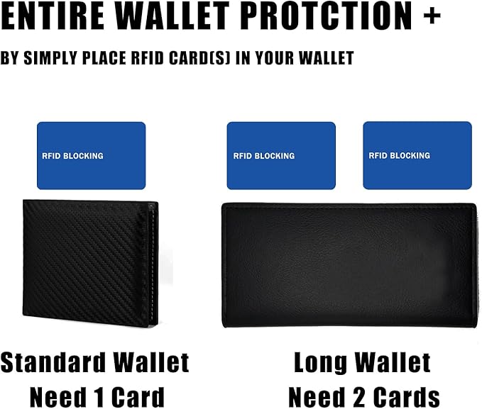 RFID Blocking Card - 3 Pack, Contactless NFC Credit Card ID Protection Safe Bank Card Passport Entire Wallet Purse Shield Protector Blocker Guard (Pack of 3, Blue)