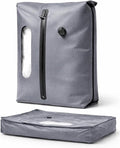 Vacuum Seal Bag for Clothing Travel - TSA Compliant Airless PacPro 48L, Carry-On Compression Packing Cube for Luggage and Backpacks, Pump-free Air Valve (Large, Gray)