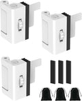 Portable Door Reinforcement Lock for Travel & Home, No Screws Instant Install Safety Lock for Inward Swing Front Door, Hotel, Apartment - Extra Latch from Inside Withstand 800lbs (White-3PCS)