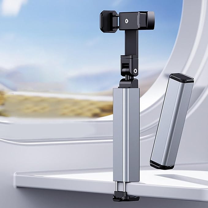 Airplanes Travels Phone Holder Stand Mount Desk 360 Rotation Foldable Travels Desk Car Seats Flying Stand Airplanes Phone Mount