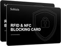 2 Pack RFID Blocking Card, Slim Contactless NFC Debit Credit Card Protector for Wallets,Safe Card RFID Cards Blocker, Anti-Theft for Credit Card Passort ID Card, Travle Accessories for Men & Women