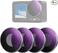 NEEWER ND Filter Set Compatible with DJI Osmo Action 4/Action 5 Pro (4 Pack), Screw On ND8 + ND16 + ND32 + ND64 Filter Kit Action Camera Accessories Multicoated HD Optical Glass, FL-B04