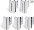 GreaTalent 5PACK Home Security Door Reinforcement Lock Childproof, Add High Security to Home Prevent Unauthorized Entry, Aluminum Construction Finish, Frame Lock, Silver