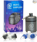 LYSIAN High Fidelity Concert Ear Plugs for Musicians & Festivals, Reusable Noise Reduction Earplugs for Live Music, Raves & Events, Comfortable Fit, 2 Pairs Value Pack, 23dB