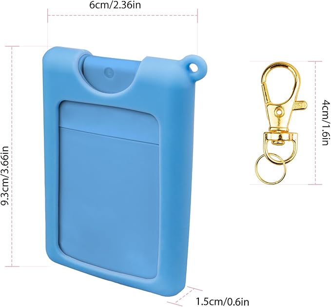 Silicone Case Compatible with Noshinku Pocket Hand Sanitizer, Protective Case with Keychain for Travel Size
