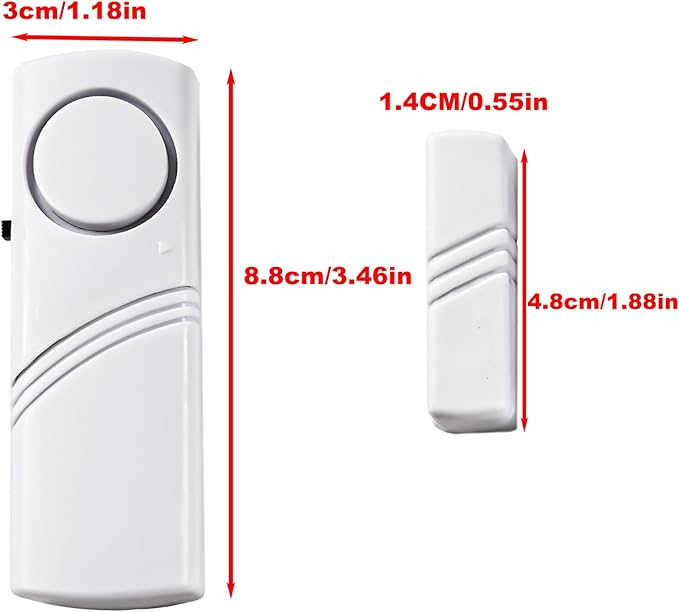 4 Pack Door Window Alarm,Home Magnetic Sensor Alarm,Home Security System Alert, Door Sensor Alert for Kids Safety Toddler, House, Office