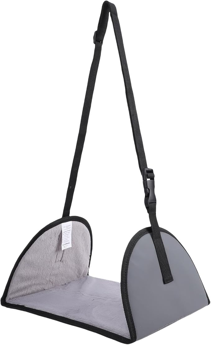 Foot Hammock for Plane Travel, Airplane Foot Rest with Extended Adjustment Strap, Travel Essentials to Relax Your Feet (Grey)