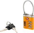 Lewis N. Clark Travel Sentry Combo Lock with Keys, Orange, One Size