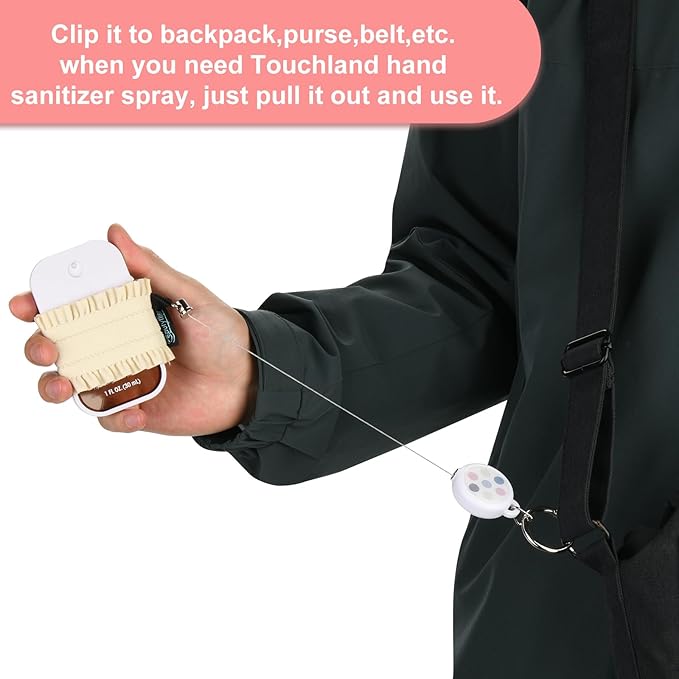Beautyflier 4pcs Elastic Holder Sleeve for Touchland Power Mist Hand Sanitizer Spray, Cute Hand Sanitizer Holder for Gentle Mist, Glow Mist and Power Mist 1FL OZ, Best Gift for All Ages