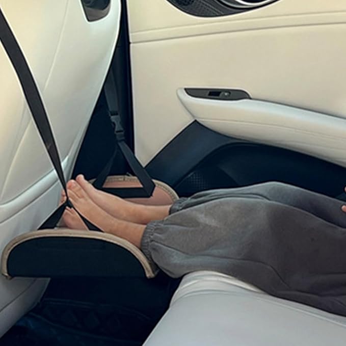 Foot Sling for Airplane Travel - Rest Air | Length Adjustable Leg Hammock Long Must Haves Car Vacation Kids Adults Business Trip Home