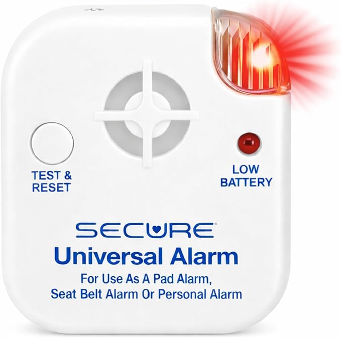 Secure Safety Solutions Bed & Chair Exit Alarm for Elderly Adults, 2 Patient Monitors with 12 x 30 Bed Sensor & 12 x 12 Chair Sensor, Caregiver Alert System for Fall Prevention, Dementia & Wandering