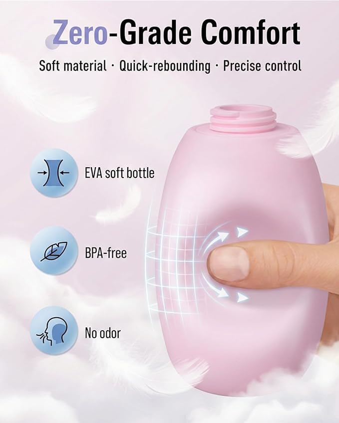 High Pressure Portable Bidet for Travel,Foldable Flip-Top Peri Bottle with Hook Ring,Handheld Bidet Sprayer for Personal Hygiene,BPA-Free,400ML Personal Toilet for Women Men Baby Cleaning(Pink)