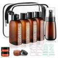 Cosywell Travel Bottles for Toiletries 9PCS Plastic Squeeze Bottles TSA Approved Travel Size Containers Leakproof Plastic Cream Jars Refillable Cream Lotion Travel Essential Toiletries