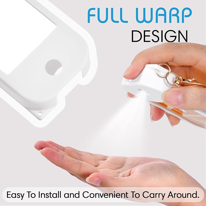 Silicone Case Compatible with Touchland Hand Sanitizer Spray, Protective Case for Spray 1FL. OZ (White(1PCS))