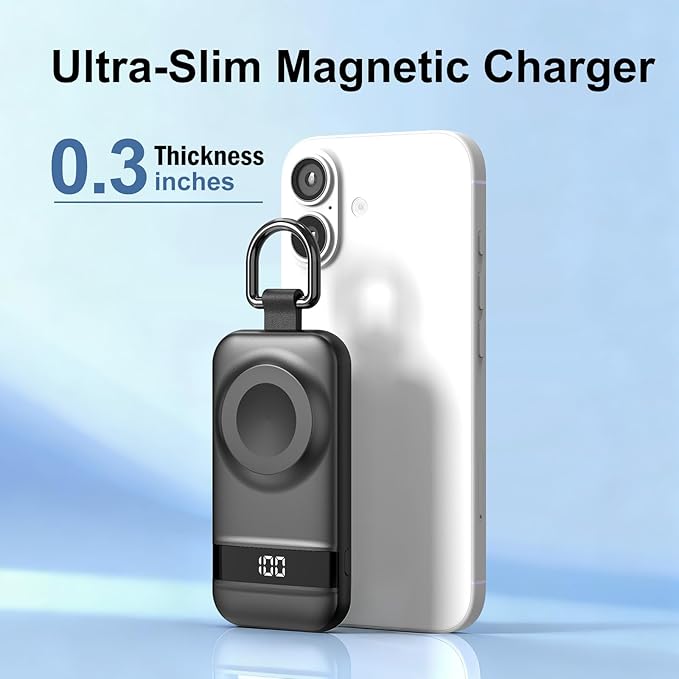 for Mom from Son Daughter, 5W Fast Portable Charger for Apple Watch, 2500mAh iWatch Charger for Apple Watch Series 11 1-10/Ultra 3 1-2/SE 3 1-2 (Black-Dad)