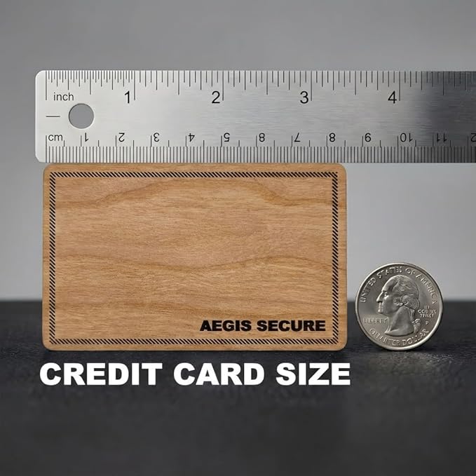 RFID Blocking Card – Active NFC Contactless Credit & Debit Card Protector, Anti-Theft RFID Blocker for Entire Wallet, ID & Passport Protection, Premium Slim Card Fits Wallet & Purse (Wood)