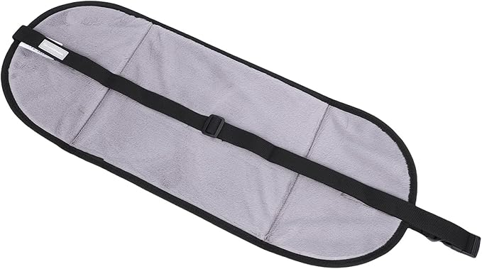 SUNGOOYUE Airplane Foot Hammock, Portable Nylon Adjustable Strap Foot Rest for Travel or Desk Work, Soft Fabric with Reinforced Base to Prevent Slips and Elevate Feet Comfortably (Grey)