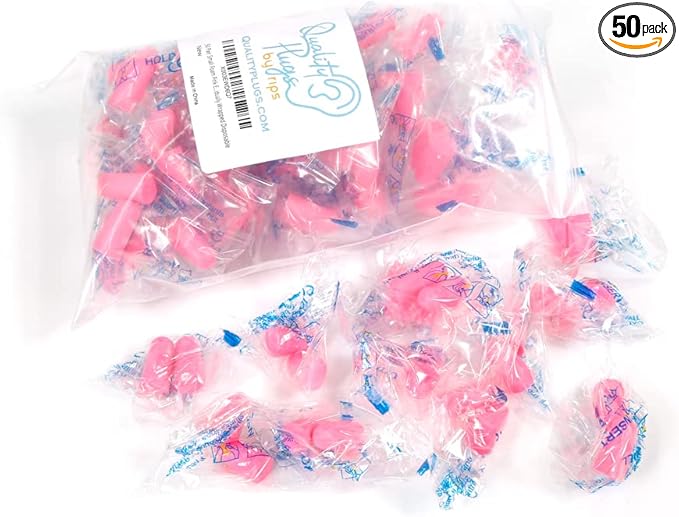 Foam Small Ear Plugs 50 Pair - 30db Disposable Ear Plugs for Noise Reduction Kids Women Children Baby Toddler - Side Sleepers Music Work Airplane Kids Concert Ear Protection Bulk