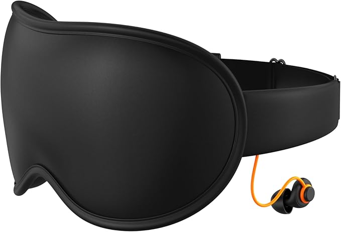 Light Blocking Sleep Mask with Adjustable Strap, 3D Eye Mask for Sleeping, Side Sleeper Friendly for Men & Women, Zero Eye Pressure Blindfold for Travel, Nap