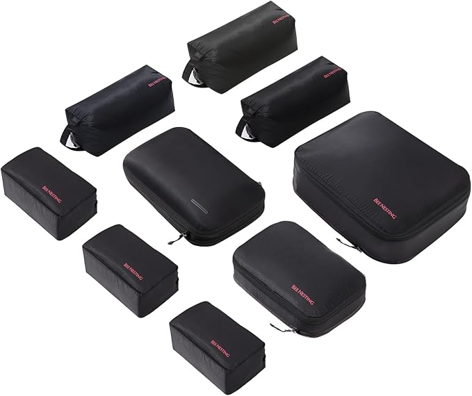 Compression Packing Cubes for Travel-Expandable Luggage Organizers, Water-Resistant Compressible Packing Bags with Clean/Dirty Separation for Carry-on Suitcase & Backpack