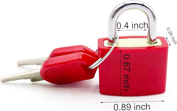 6PCS,Suitcase Locks,Small Padlock,Locker Lock with Key,Mini Locks with Keys,Perfect for Securing Backpacks, Boxes, School, and More