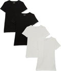 Amazon Essentials Women's Regular-Fit Short-Sleeve T-Shirt (Crewneck and V-Neck Options), Multipacks