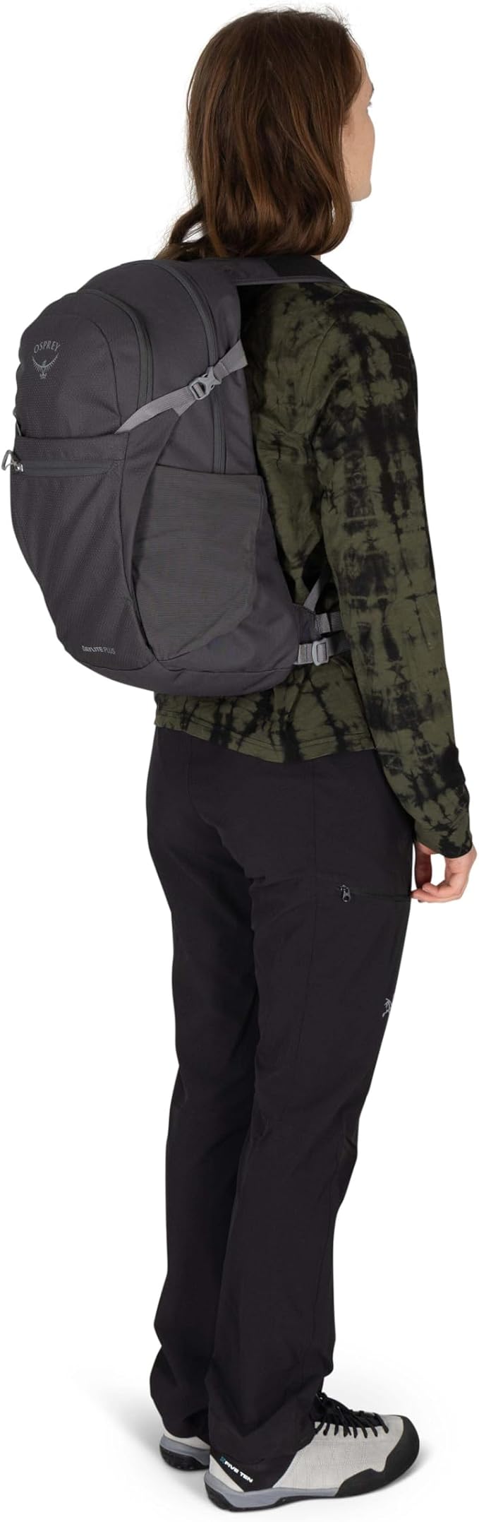 Osprey Daylite Plus Commuter Backpack - Lightweight, Everyday Pack with Laptop Sleeve and Water Bottle Pockets - Ideal for Campus, Work, and Travel with Versatile Storage, Soundwave Grey/Latte Brown