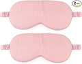 HBHLFZ Sleep Mask 2 Pack - Bamboo Viscose Fiber Sleeping Eye Mask - with Elastic Band/Headband - Comfort Sleeping Shade - for Nighttime Sleeping, Traveling & Napping（Pink）