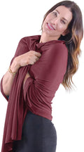 Happyluxe Travel Shawl Wraps for Women - 68x35in Wrap. Lightweight Pashmina, Airplane Travel Blanket Scarf. Made In USA