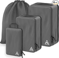 4-Piece Luxury Compression Packing Cubes & Bags for Travel – Maximize Space in Luggage with HybridMax Double-Capacity Design, 50 Luggage Tags, Patented Suitcase Organizer Bags, Lifetime Satisfaction